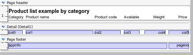 Report example with page footer